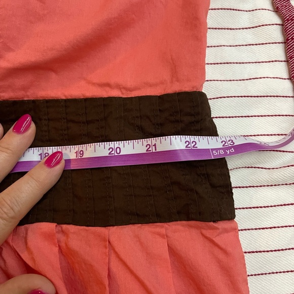 Dress Barn Coral/Brown Lined Dress Size 22W - Picture 5 of 7